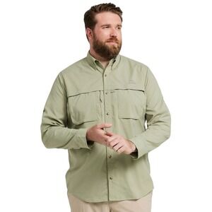 L.L. Bean Men's Tropicwear Shirt Long-Sleeve Button Front Outdoors Dusty Sage XL
